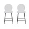 Homeroots Set of Two 26" Cream and Black Corduroy and Metal Counter Height Bar Chairs, 2PK 716228 - alternate 6