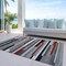 Homeroots 5' X 8' Gray Black And Red Striped Washable Indoor Outdoor Area Rug 613273 - alternate 7