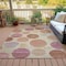 Homeroots 9' X 12' Salmon Ivory And Mauve Geometric Washable Indoor Outdoor Area Rug 630589 - alternate 7