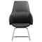Leisuremod Celeste Office Chair in Upholstered Leather and Iron Frame, Black CGO20BLL - alternate 4