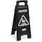 Rubbermaid Commercial Multi-Lingual Caution Sign, 26 in H, 11 in W, HDPE, Rectangle, English, French, Spanish, 1867505 1867505 - alternate 1