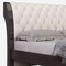 Homeroots Solid Wood King Tufted Beige Upholstered Faux Leather Bed With Nailhead Trim 343921 - alternate 5