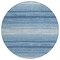 Homeroots 8' Blue And Ivory Round Abstract Washable Indoor Outdoor Area Rug 599942 - alternate 8