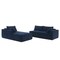 Homeroots 72" Dark Blue Fabric Modular Sleeper Sofa 568306 - alternate 12