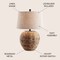 Jonathan Y Alaro 24.5" 1-Light Farmhouse Coastal Water Hyacinth Basket LED Table Lamp, Natural JYL6501A - alternate 9