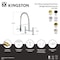 Kingston Brass Double-Handle Deck-Mount Pre-Rinse Bridge Kitchen Faucet, Brushed Nickel GS1278BPL - alternate 5