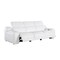 Homeroots 103" White Italian Leather Reclining USB Sofa 632868 - alternate 9