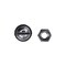 Auveco Slotted Round Washer Head License Plate Screw with Hex Nut 1/4-20 x 1/2in, 100PK 23502 - alternate 2
