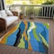 Homeroots 3' X 5' Denim Blue Copper And Green Abstract Washable Indoor Outdoor Area Rug 600960 - alternate 6