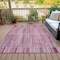 Homeroots 10' X 14' Blush And Ivory Striped Washable Indoor Outdoor Area Rug 631532 - alternate 8