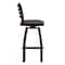 Flash Furniture HERCULES Black Ladder Back Swivel Metal Barstool - Mocha Vinyl Seat XU-6F8B-LADSWVL-MCHV-GG - alternate 7