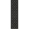 Homeroots 10' Charcoal And Black Trellis Indoor Outdoor Runner Rug 545219 - alternate 1