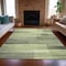 Homeroots 8' X 10' Green And Ivory Striped Washable Indoor Outdoor Area Rug 630990 - alternate 4