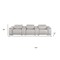 Homeroots 134" Light Gray Top Grain Leather Reclining USB Sofa And Storage 643717 - alternate 7