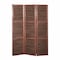 Homeroots 67" Brown Solid and Manufactured Wood Folding Three Panel Screen Room Divider 342750 - alternate 1