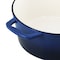 Megachef 5 Quarts Round Enameled Cast Iron Casserole with Lid in Gradient Dark Blue 750124651M - alternate 6