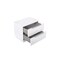 Homeroots 20" White Wood Two Drawer Nightstand 719561 - alternate 6