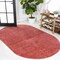 Jonathan Y Haze Solid Low-Pile Red 4 ft. x 6 ft. Oval Area Rug SEU100E-4OV - alternate 1