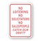 Signmission No Loitering No Solicitations No Salespeople Catch Aluminum, A-1824-25075 A-1824-25075 - alternate 1