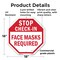 Signmission Stop Check-in Face Masks Required, 18 Inch X 18 Inch, Plastic Sign OC-P-18-54 - alternate 7