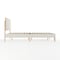 Martha Stewart Flynn Queen Size Solid Wood Platform Bed with Upholstered Base and Headboard, Wood Slat Bottom MG-0900272F-LTB-Q-WH-MS - alternate 8