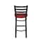Holland Bar Stool Co 30" Stationary Bar Stool, Black Wrinkle, Canter Red Seat 40030BW011 - alternate 6
