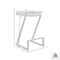 Armen Living Atlantis 26in Backless Counter Stool with Matte Black Iron and Vintage Gray Faux Leather LCAT26BLKVGRY - alternate 8