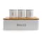 Megachef Kitchen Food Storage and Organization 4 Piece Canister Set in White MG-318 - alternate 1