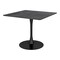 Homeroots 35" Black Wood and Steel Pedestal Base Square Dining Table 602234 - alternate 7