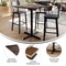 Flash Furniture 36" Square Tabletop, Seamless Surface Technology, Dark Brown with 30" x 30" Black Bar Height X-Base ST-SQ36-WBR-T3030B-GG - alternate 6