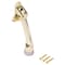 Prosource Door Holder, 5-3/8 in L, 1-5/8 in W, 2 in H, Attaches to Door Mounting, Rubber/Zinc, Brass CL-230BB-PS - alternate 1