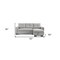 Homeroots 92" Light Gray Polyester Blend Convertible Futon Sleeper Sofa With Black Legs 544958 - alternate 8