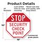 Signmission Stop Security Check Point, 10 Inch X 10 Inch, Plastic Sign OC-P-10-230 - alternate 7
