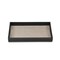 Homeroots Black and Cream Faux Leather and Linen Serving Tray 399624 - alternate 6