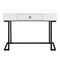 Homeroots 42" White and Black Wood and Metal Sled Computer Desk 489889 - alternate 1