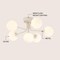 Jonathan Y Olivier Parisian 24" 6-Light Globe Modern Industrial Iron Bistro LED Semi Flush Mount, Almond JYL9542C - alternate 9