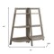 Homeroots 47" Taupe Particle Board and Wood Six Tier Etagere Bookcase 489808 - alternate 5