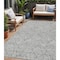 Homeroots 5' X 8' Gray And Ivory Floral Washable Indoor Outdoor Area Rug 594630 - alternate 1