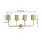 Jonathan Y Lila 36.5" 4-Light Traditional Coastal Scalloped Fabric Shade/Metal LED Vanity Light, Brass Gold/Brow JYL1610A - alternate 10