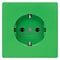 Siemens DELTA style, SCHUKO socket outlet 10/16 A 250 V Green bezel SV cover plate 68 x 5UB1851 - alternate 1