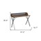 Homeroots 47" Brown and Black Wood and Metal X-Shape Computer Desk 568036 - alternate 14