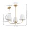 Jonathan Y Pauline 20.5" 3-Light Coastal Contemporary Adjustable Swooping Arm Candle-Style Metal LED Chandelier JYL9556A - alternate 7