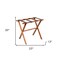 Homeroots Hotel Light Walnut Folding Luggage Rack With Four Straps 383074 - alternate 6