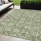 Homeroots 8' X 10' Green Gray And Ivory Floral Washable Indoor Outdoor Area Rug 595946 - alternate 1