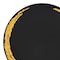 Smarty Had A Party 7.5" Black with Gold Moonlight Round Disposable Plastic Appetizer/Salad Plates (120 Plates), 120PK 967BG-CASE - alternate 6