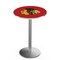 Holland Bar Stool Co 42" Stainless Steel Chicago Blackhawks Pub Table, 36" dia. Top L214S4236ChiHwk-R - alternate 1