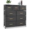 Homeroots 39in Black Standard Accent Cabinet With Nine Drawers 470362 - alternate 1