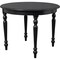 Homeroots 39" Black Solid Wood Round Top Dining Table 569346 - alternate 7