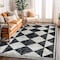 World Rug Gallery Geometric Bohemian Area Rug 5 ft x 7 ft Black WR99BLACK5X7 - alternate 1