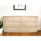 Homeroots 72" Natural Solid Wood Six Drawer Double Dresser 564524 - alternate 1